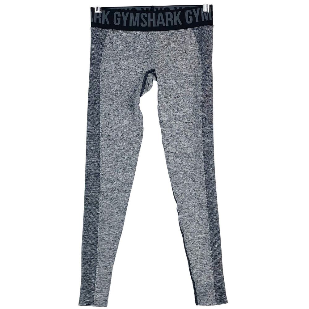 Gymshark Women's Heather Gray Black Workout Leggings Size S Full Length GUC